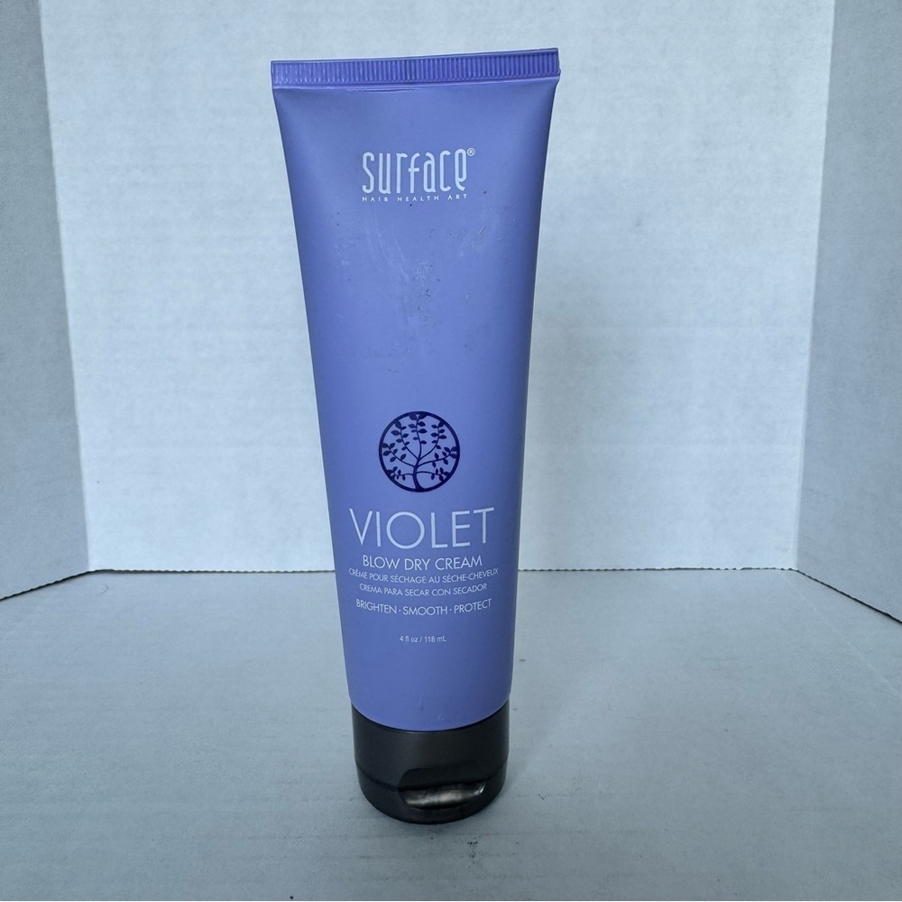 Surface Violet Blow Dry Cream 4oz Blonde Brighten Smooth Protect Vegan Haircare - Picture 2 of 8